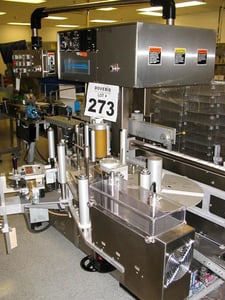 New Jersey Machine Co. #331LSBC-157, Auto Conveyorized Packaging Labeling Machine, w/(2) Sick Optic
