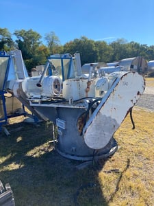 Hosokawa Alpine #800/3-AFG, Fluidized Bed Jet Mill Mild Steel, w/Cyclone, (4) Grinding Nozzles, (3) 50 HP