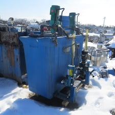 100 gallon Dual Compartment Fiberglass Chemical Tank, 3-Blade Agitator, 0.33 HP Motor