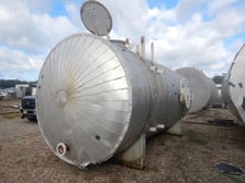 All Steel Fabricator, 6000 gallon Epoxy Lined Carbon Steel Storage Tank, 8' diameter x 18' straight side, 15