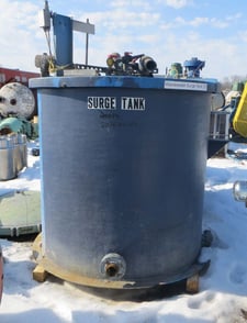 650 gallon Fiberglass Surge Tank, Open Top, Flat Bottom