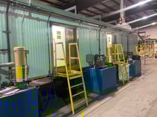 Image for 4 Stage Stainless Steel powder Coating System, Nordson, with dry cure oven, 4" conveyor, (2) Nordson powder coating booths