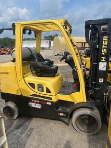 12000 lb. Hyster #S120FTPRS, LPG forklift with 60" Cascade paper roll clamp, 2019