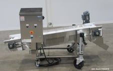 18.5" Wide x 6' AGI, Mobile Inclined Conveyor, Stainless Steel frame, on casters, 2022