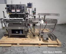 Lakso #300, Twin Head Cotton Inserter, 300 BPM, inline, Slat Conveyor