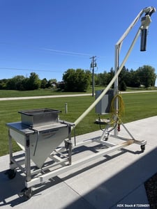 3" diameter x 12' long, Hapman #X-17213, Mobile Helix Screw Auger, 121" discharge height, 208 V., 450 RPM