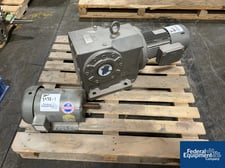 5 HP @ 1725 RPM, Sew EuroDrive Gearbox #KA96BDT100L4BHG4MRKS, 111.63:1 ratio, 1.3 service factor, 230/460