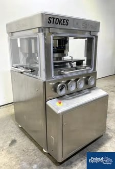 9 Ton, Stokes #571-S-Gem-Supreme, Tablet Press, 18mm D fill, single layer, 9mm diameter, 300000 TPH, 50