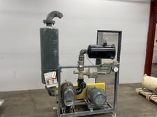 Vacuum Conveyor, w/Silencer, 3.5" diameter Inlet, 4" Outlet, 20 HP