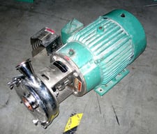 200 GPM @ 90' TDH, Tri-Clover #CLW2264MDG921THT-4093-528, Stainless Steel Centrifugal Pump, 2.5" Tri-Clamp