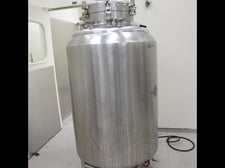 130 gallon WHE #T316, Stainless Steel Jacketed Pressure Vessel, 30" diameter x 42" Straight Side, 45/FV