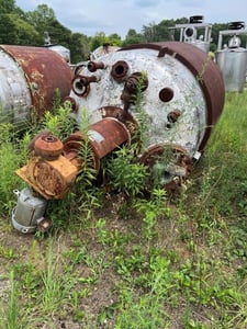 500 gallon Perry Products, Stainless Steel Reactor, 100 psi Internal, 55 psi @ 300&deg;F Jacket, 1976