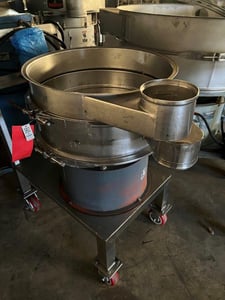 24" Kason #KM-4-SS, Stainless Steel Separator Screen, 1-Deck, 230 V, On Portable Stand w/Wheels