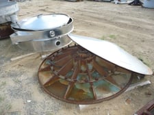 72" Sharples #711Y, Stainless Steel Vibratory Separating Screen, 1-Deck, w/Conver, No Motor