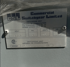 600 Amp. Westinghouse, 4.8kV Load Interrupter Switch