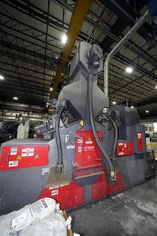 Rosler #RDGE600-L, mesh belt machine, (4) 10 HP direct drive wheels, 23.5"W x 10" H capacity, 2018
