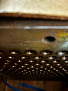 MAN type #58.5/24/22/2-ES V-599, diesel generator air cooler core, for 6R32 engine, new, unused