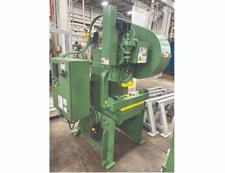 25 Ton, Rousselle #3F, flywheel single crank OBI press, 2" stroke, 10.75" Shut Height, 2" adj., 135 SPM, 20"