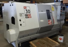 Haas #SL-30, CNC chucker lathe, 30" swing, 14.5" swing over cross slide, 3.03"bar, coolant thru tool, chip