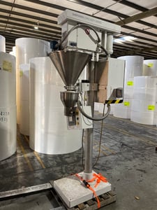 Mateer Burt #1900MLX, semi-automatic filler, Allen Bradley MicroLogix 1200, PanelView Plus 6 Interface