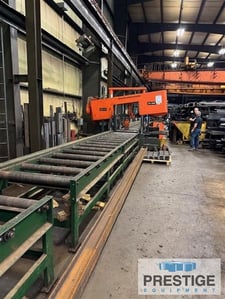 20.5" x 30" Cosen #SH-760F, semi-automatic horizontal band saw, PLC Control, hydraulic material clamping