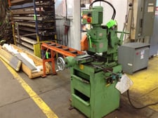 12" Eisele #VMS-11S, ferrous chop saw, roller infeed, pneumatic vise, manual feed, Tag #15569