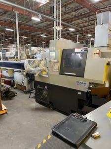 Tsugami #BO386, 6-Axis CNC lathe, Fanuc controls, with bar feed, 1400 cut hours, mint, 2022