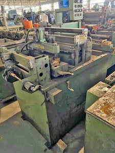 Lee Shaffer #H-40F, shear end weld, hydraulic squaring shear & welding clamps, automatic tig weld cycle, adj