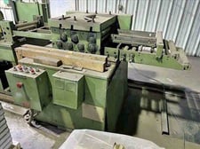 25" x 0.187" Bradbury #RS4-25-5, power straightener, (5) 4" rolls, 2 speed reducer