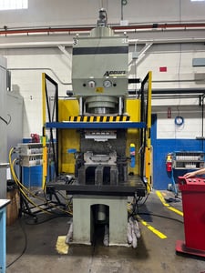 176 Ton, Accurl #HPPx160T/16T, 4-post guided ram gap frame hydraulic press, 22" stroke, 44" daylight, 39"