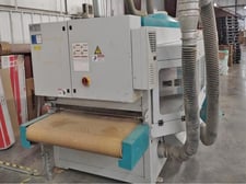 51" MB Roba-Tech #1300/2, denibbing rotational brush sander, 9-36 FPM, 2015