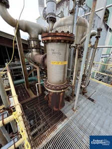 1,024 sq.ft., 100 psi shell, 100 psi tube, GMW Heat Exchanger, 316L Stainless Steel, Carbon Steel shell, 1996