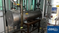 157 sq.ft., 50 psi shell, 75 psi tube, Atlas Heat Exchanger, 304 Stainless Steel tube, Carbon Steel shell
