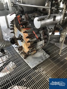 100 sq.ft., 100 psi shell, 100 psi tube, Alfa-Laval, Spiral Heat Exchanger, Stainless Steel, 1998