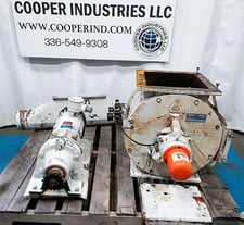 12" x 12" Kice rotary airlock, carbon steel body & rotor, 1 HP, SM Cyclo gear reducer 59:1 ratio