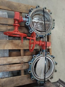 12" Demco, manual butterfly valve, manual handwheel operator with gear drive, 150 psi