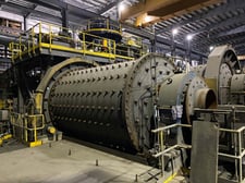 120" x 168" Metso, rod mill with 700 HP electric motor, automatic digital gear spray lube system