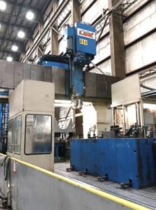 Henri Line #Gicamill-29, gantry mill, 312" X Travel, 126" Y Travel, 45" Z, 116" between housing, 18k RPM, 35