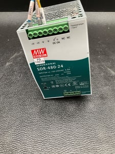 Mean well sdr-480-24 din rail power supply 24v 20a 480w used