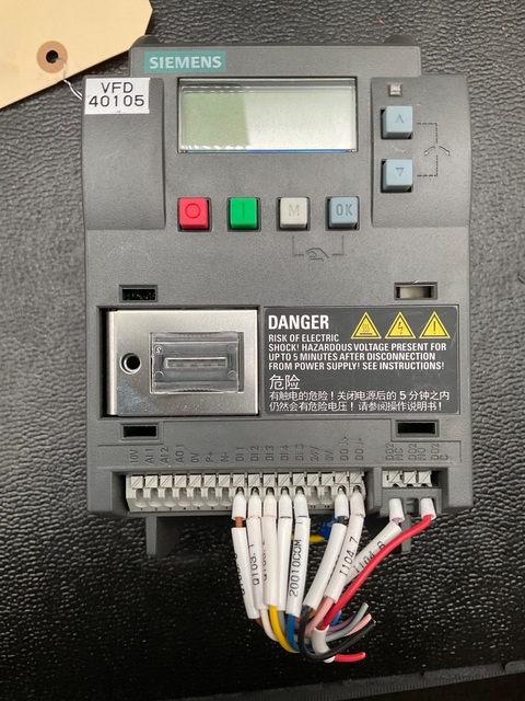 Siemens 6sl3210-5be15-5cv0 sinamics v20 inverter 5.5kw 3ph used