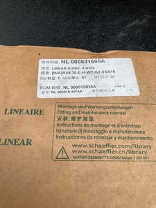 Ina rue35-e-h-w2-g2-v3/616 linear guide x-axis new