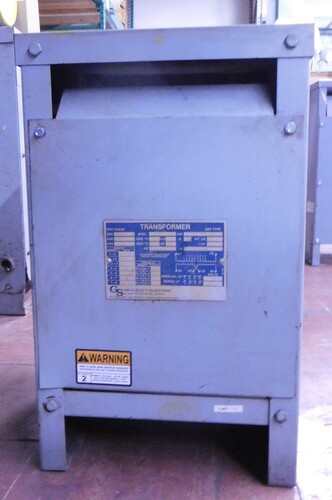 Image for 15 KVA 240/480 Primary, 120/240 Secondary, GS Hevi-Duty S5H15 transformer, Ser E