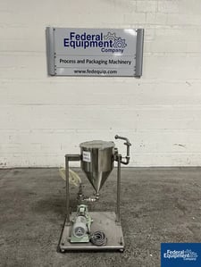 Aichi #20-SUSSP-M, Liquid Feed Pump w/Hopper, Stainless Steel, 220 V., 14" diameter x 9" straight side, 12"