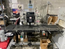 Label-Aire #3138NV-TBS84-EX203, Print & Apply Labeler, right hand 1-10" ST, w/ Conveyor, 3.15A, 1ph, 230 V.