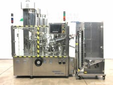 Axomatic #Optima-2400S, Auto Tube Filler, 200 Tubes/min, Hot Air Sealer, 3-250mL fill, 10-50mm diameter x