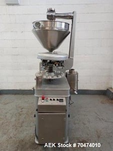 Kalix #KX60, Auto Tube Filling Machine, 120ml Piston, 60 TPM, 16 station, Stainless Steel hopper, manual