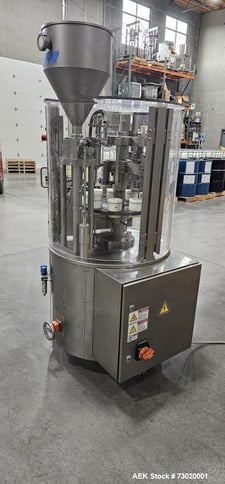 Gustav Obermyer #TU25-M, Metal Tube Filling Machine, 40 TPM, 9-50mm diameter x 60-240mm H tubes, 5-250mL
