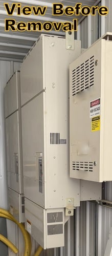 300 HP Yaskawa, CIMR-UU4A0361AUA, frequency drive, 361 amps, 380/500 Volts, Matrix drive