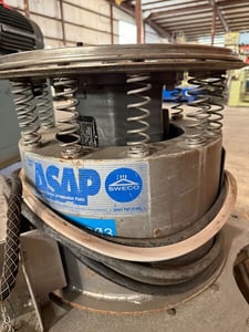 24" Sweco, vibro energy separator single deck circular screener, .25 HP, on wheeled dolly