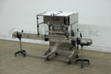 SureKap #SK600, semi-auto capper, inline, Stainless steel, 3 station, 6 spindle capacity tightening &
